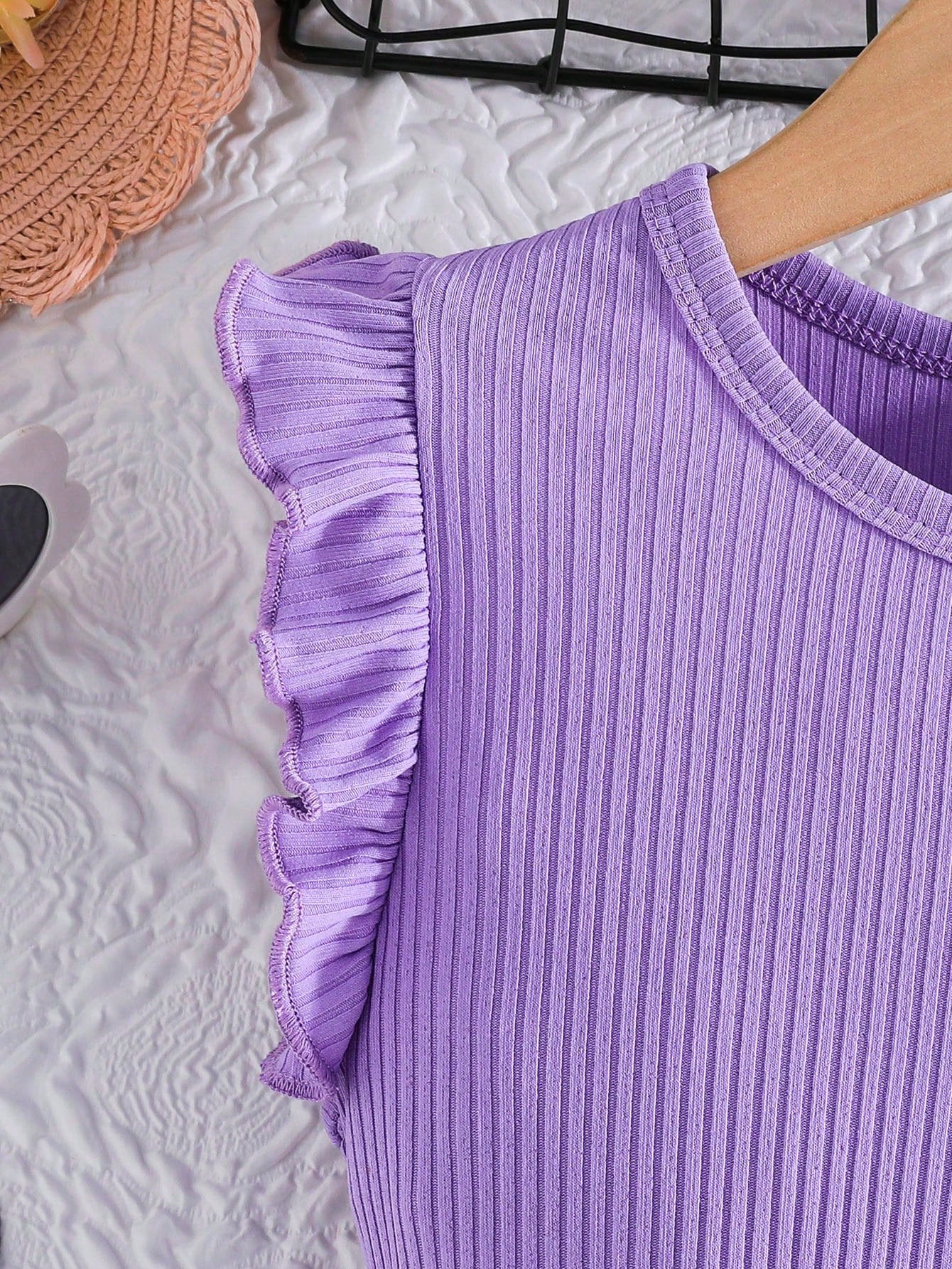 Vestido Morado Con Mariposas Para Niña