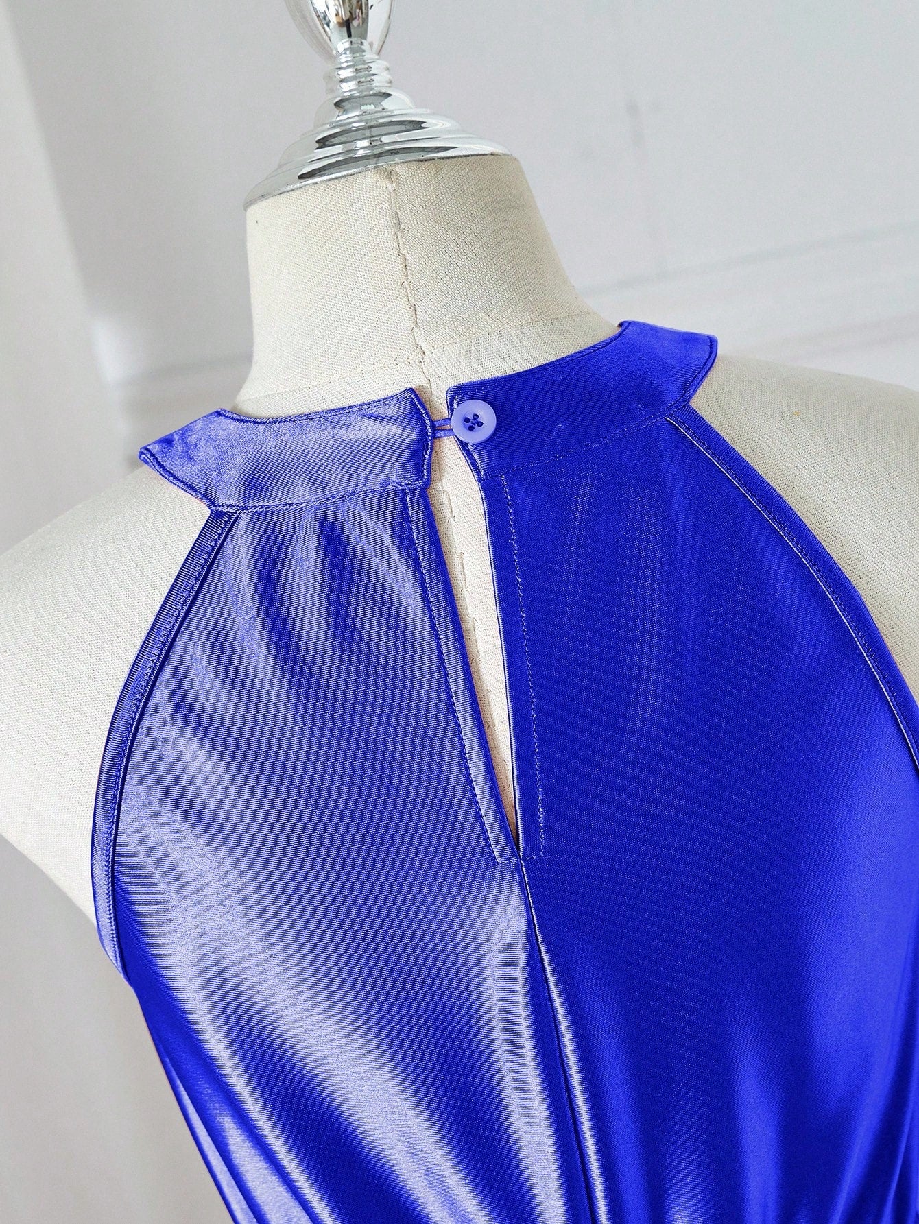 Vestido Azul Real Largo Para Niña Elegante