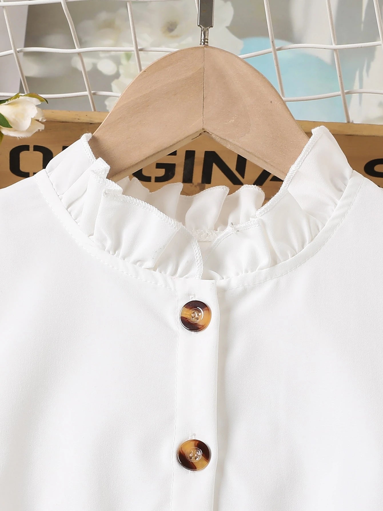 Vestido Blanco Con Cinturón Para Niña