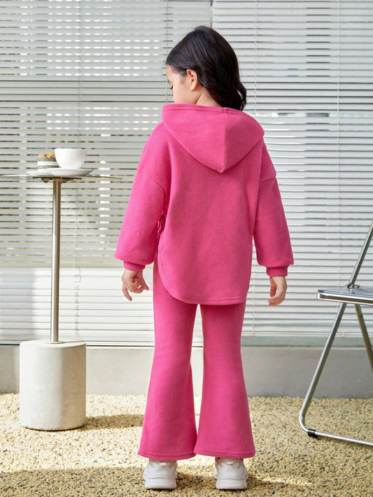 Conjunto Fucsia De Pants Y Sudadera Con Capucha