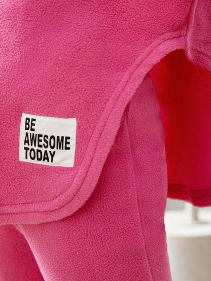 Conjunto Fucsia De Pants Y Sudadera Con Capucha