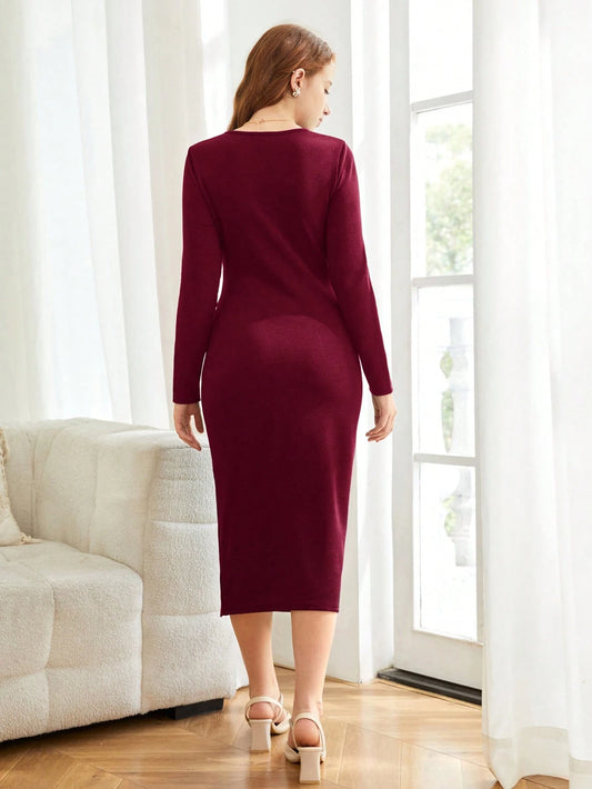Vestido Rojo Largo Con Aberturas Para Niña