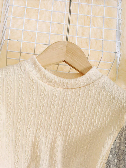 Vestido Albaricoque Con Gasa Para Niña