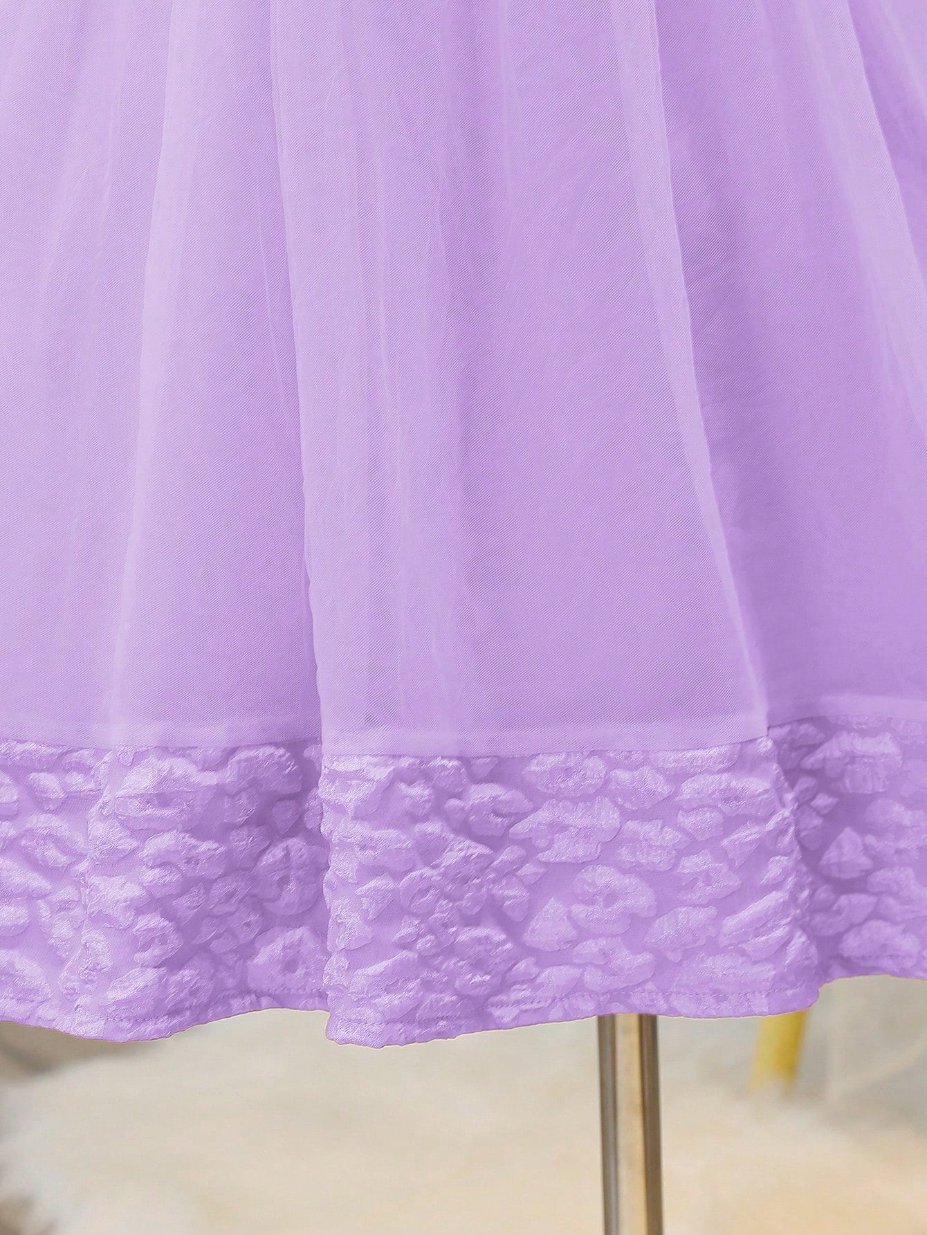 Vestido Púrpura Malva Elegante Con Lazo Para Niña