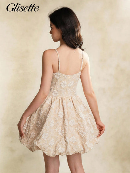 Vestido Albaricoque Con Tirantes Finos Para Adolescente