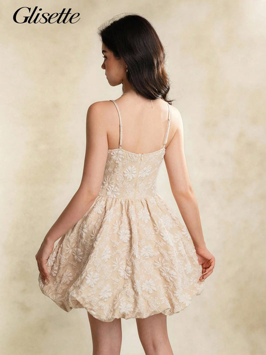 Vestido Albaricoque Con Tirantes Finos Para Adolescente