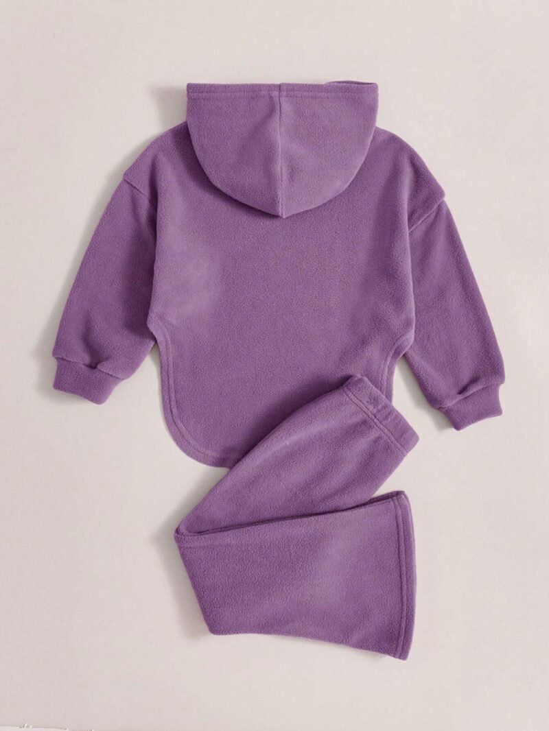 Conjunto Morado De Pants Y Sudadera Con Capucha - Imagen 4