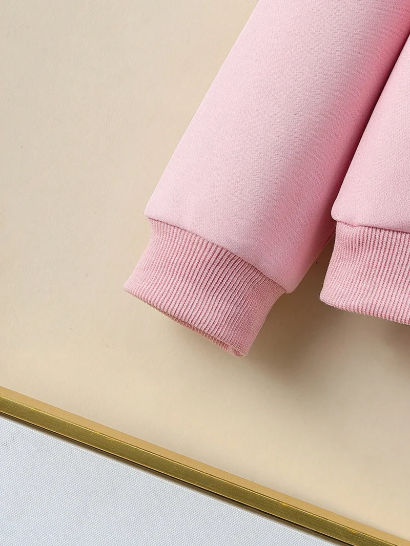 Conjunto Rosa De Sudadera Y Pantalón Deportivo Para Niña - Imagen 4