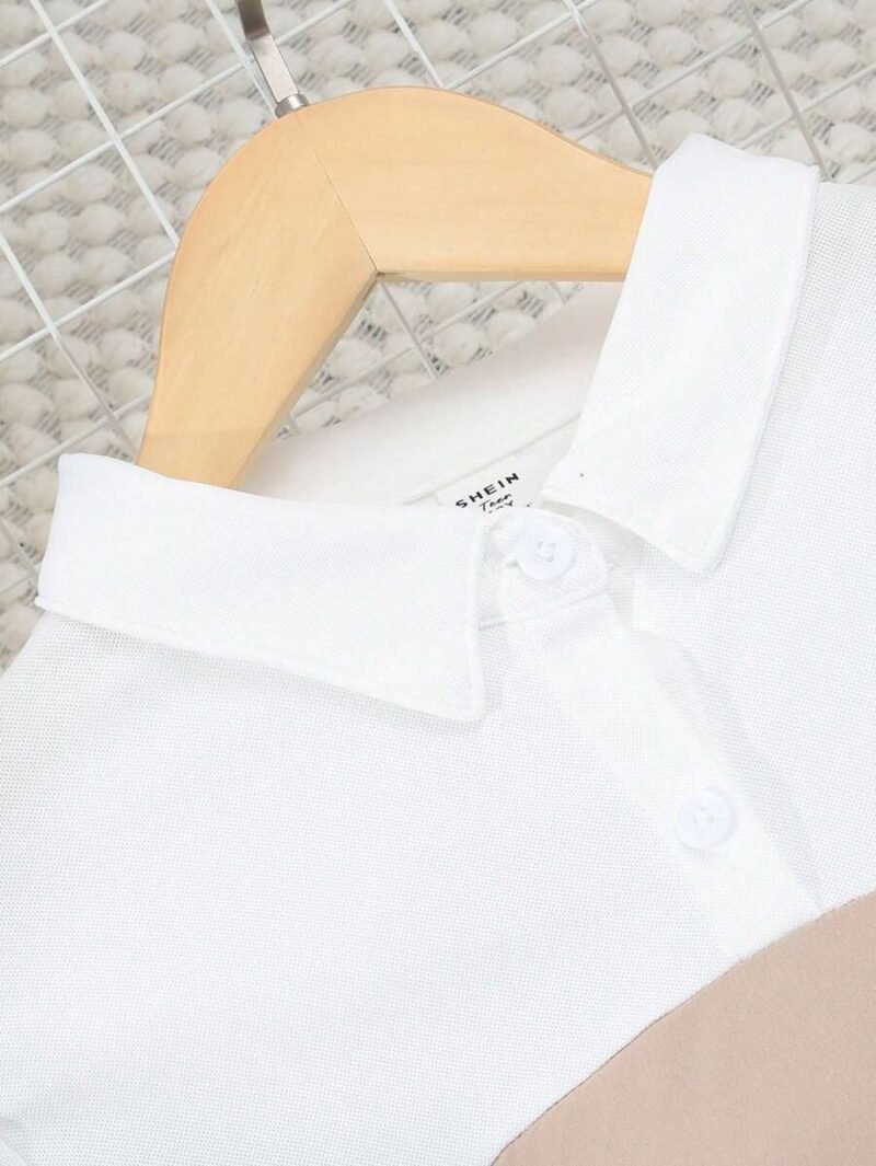Vestido Camisero Caqui Para Niña Con Botones Y Cinturón - Imagen 4